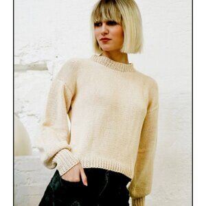 We Are Knitters Orchid Sweater Kit - ivory